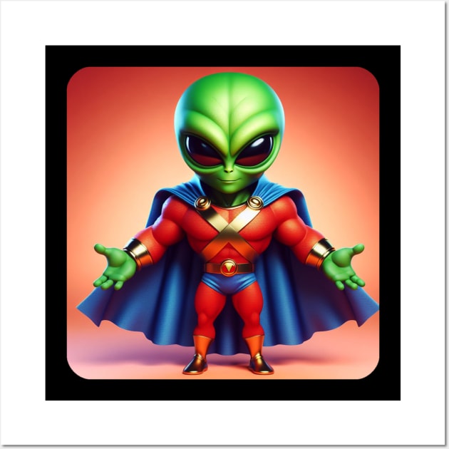 Martian Alien Caricature #17 Wall Art by The Black Panther